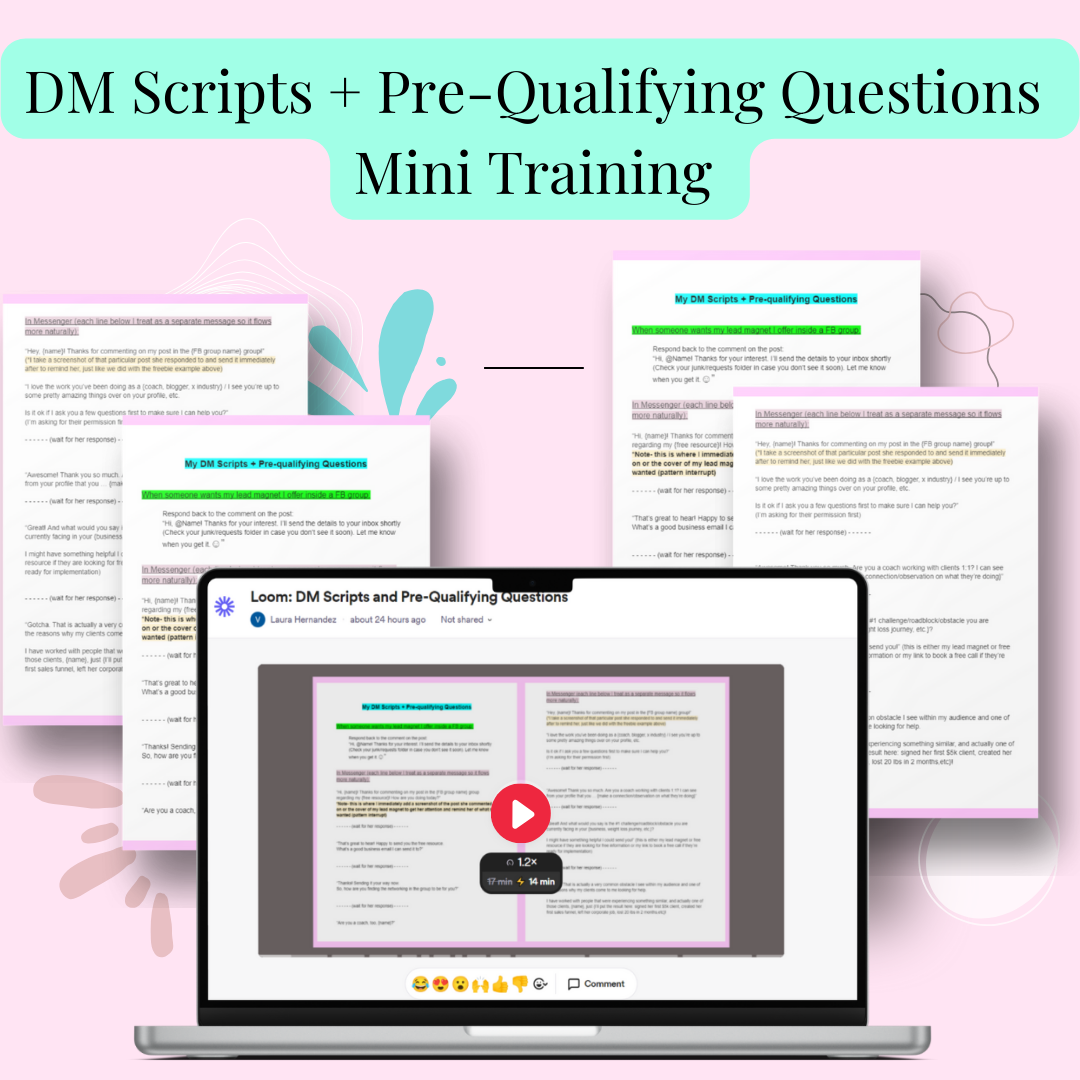 DM Scripts+Pre- Qualifying Questions Mini Training